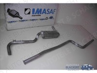 Imasaf Auspuff Mittelrohr+Endtopf für Fiat Transporter 242-Serie Benziner 75-87