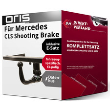Für CLS Shooting Brake X218 (Oris) Anhängerkupplung abnehmbar + E-Satz 13pol AHK