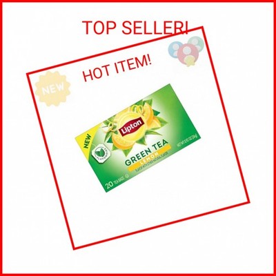 Lipton Lemon Green Tea Bags, Flavored, Unsweetened Teabags for Hot Tea or Iced T