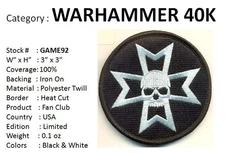 Warhammer 40k Crux - Vel-kro Skull Patch - GAME92