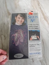 Vintage Sequin Art Kit Ballerina Slippers Distlefink Designs #33224 NOS