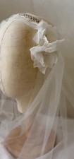 Boho Juliet Cap Wedding Veil Floral Tulle Cathedral Style Handmade Etsy