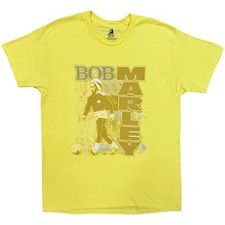 Men's Bob Marley Football T-shirt XX-Large Yellow