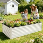 Raised Garden Bed,8×4×2 FT Galvanized Planter Box,Outdoor Above Ground Planter