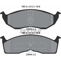 Textar 2304301 Bremsbelagsatz FüR Chrysler Dodge Plymouth Voyager Grand Voyager