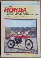 Clymer Honda XL/XR 250-350 1978-1995/XR200R 1984-1985/XR250L 91-96 Repair Manual
