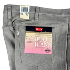 Vintage Levis Saddleman Western Boot Jeans Mens 38x30 NWT Taupe 100 Polyester