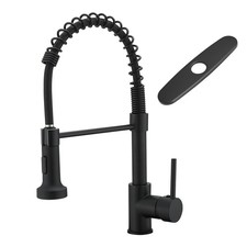 AIMADI Black Kitchen Faucet with Pull Down Sprayer,Matte Black