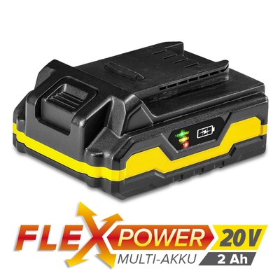 TROTEC Flexpower-Multiakku 20 V, 2,0 Ah | Akku Batterie Ersatzakku | Werkzeug