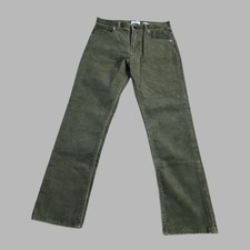 Quiksilver Pants Boys 26 Measures 28x26 Green Corduroy Straight Leg Skate NEW