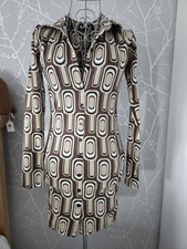 Motel Button Front Bodycon Shirt Dress 70s Spot Print Size Small