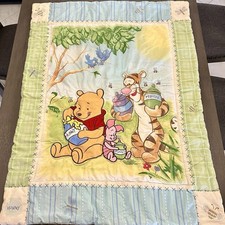 Winnie The Pooh Pastel Baby Comforter Nursery 2007 Piglet Tigger 33 X 42 Inch