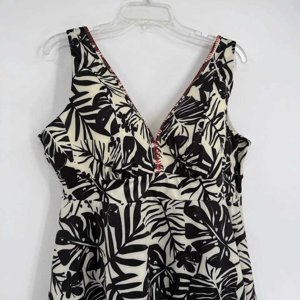 Купальник-танкини Lane Bryant с легкой подкладкой без проволоки размер 18 черный с цветочным рисунком - Изображение 4 из 4