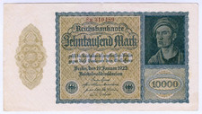 1922 Germany 10000 Mark 078218 Reichbanknote Paper Money Banknotes Currency