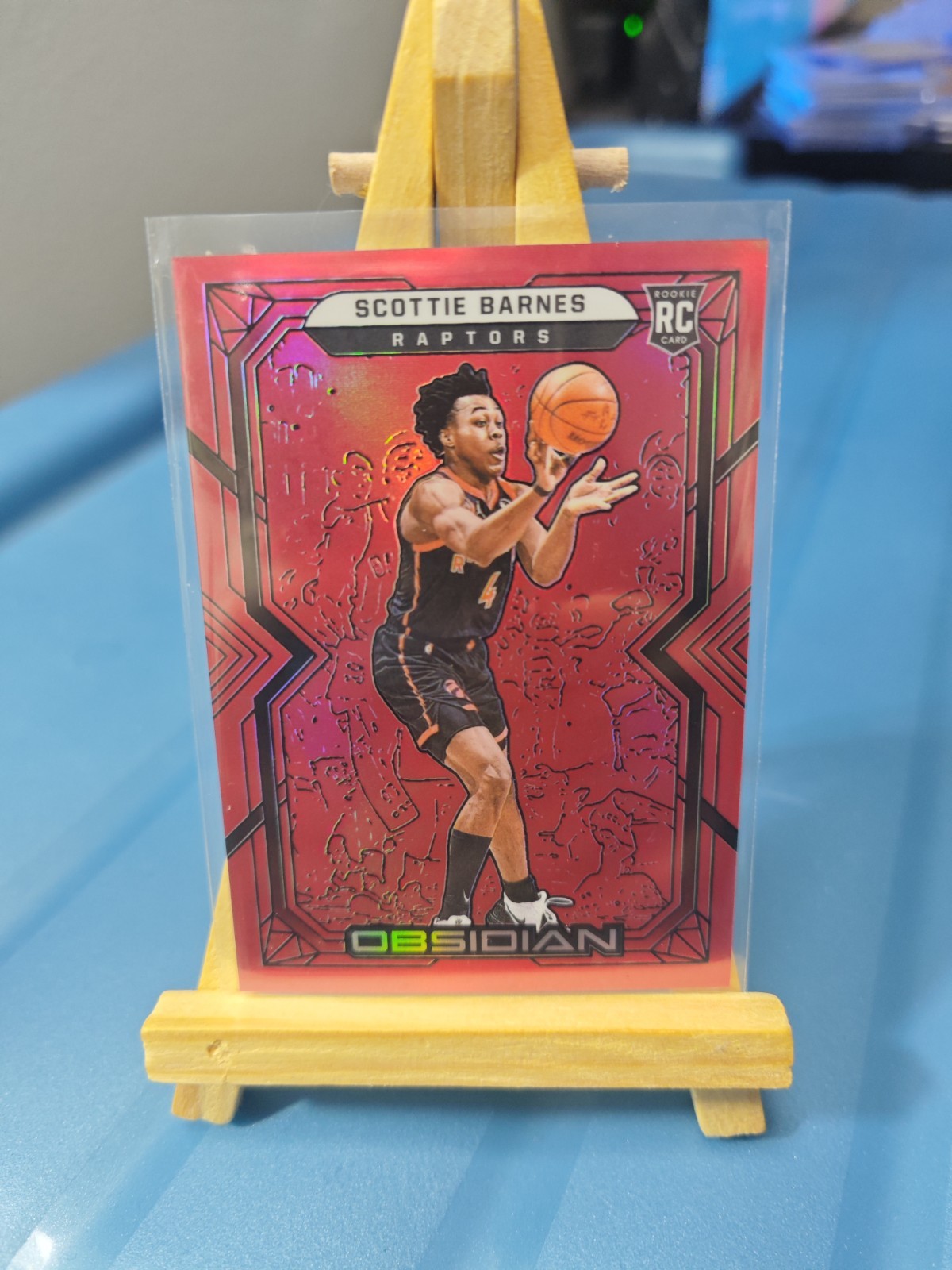 Scottie Barnes 2023-24 Panini Obsidian Equinox Gear Patch Deep Sea 