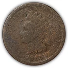 1865 Indian Head Cent Almost Good AG Coin #25829
