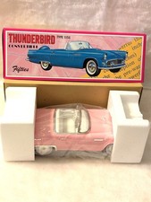 Fifties 1956 Ford Thunderbird Convertible Tin Friction Toy Model PINK003524
