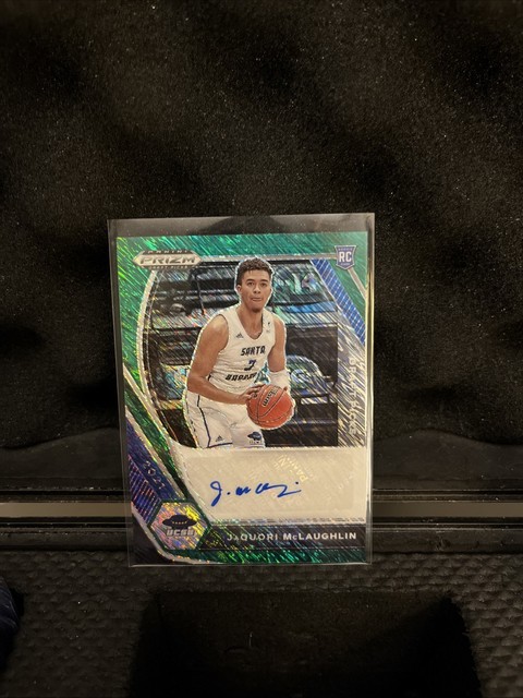 2021-22 Prizm Draft Picks Autographs JaQuori McLaughlin Green Shimmer /5