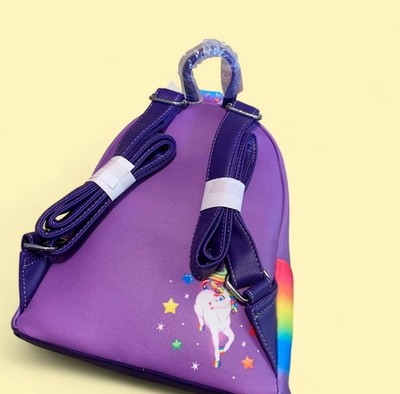 Loungefly Lisa Frank Rainbow Unicorn Mini Backpack & Wallet  display picture 1