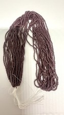 12 Strand Hank Opaque Purple Seed Beads 15/0