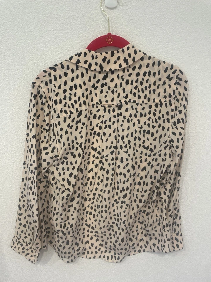 Rails, X small, Leopard Blouse Silk