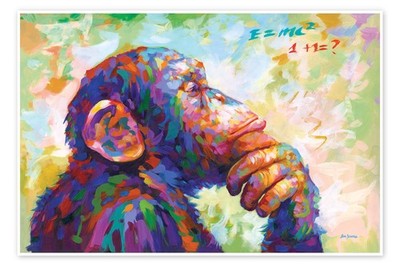 Poster Der denkende Affe - Leon Devenice