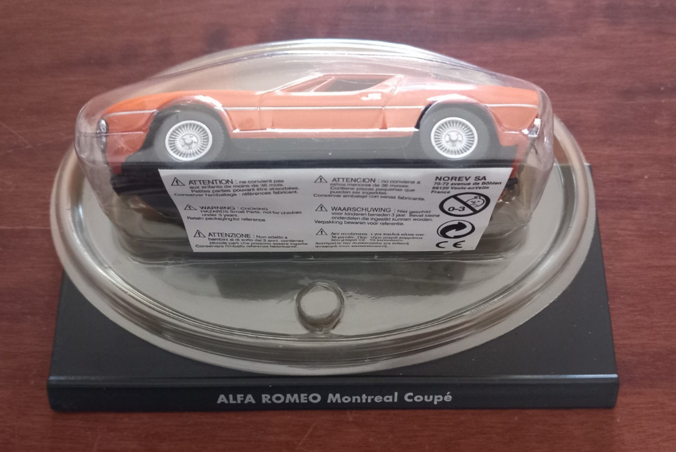 B5736 AUTO ITALIANE DA COLLEZIONE ALFA ROMEO MONTREAL HACHETTE 1:43 IN BLISTER