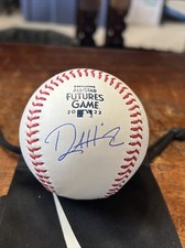 Dustin Harris Signed 2022 Futures Game Baseball Psa Dna Coa Rangers Autographed