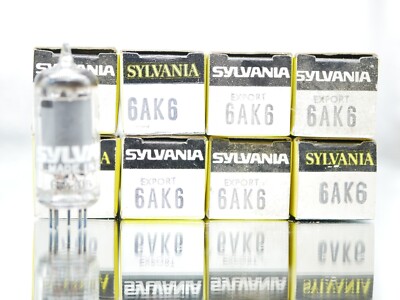 2x 6AK6 A4361 CV1762 Sylvania Pentode USARÖHRE TUBE NOS IN BOX