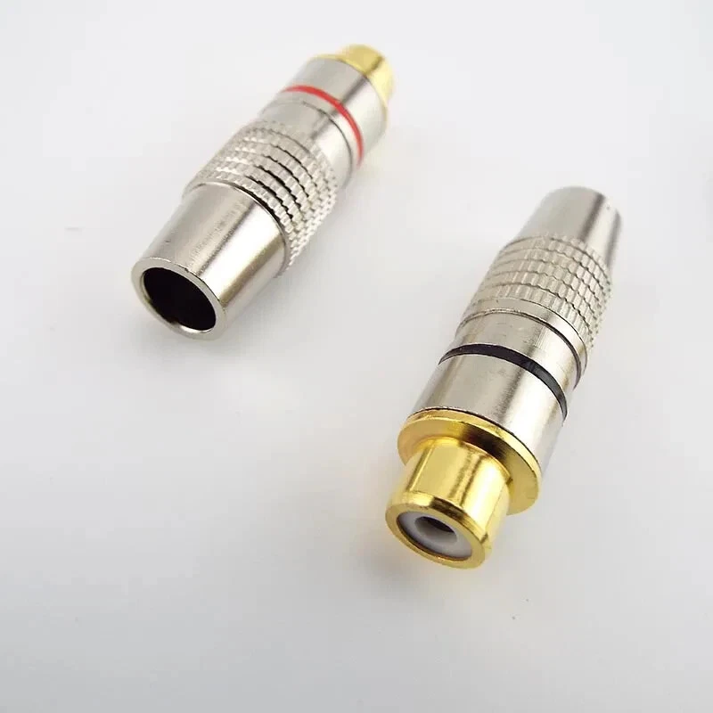 Connecteur RCA Femelle, Audio ou Vidéo, Pour Câble Coaxial, à Souder, 2 Pièces - Photo 1/4