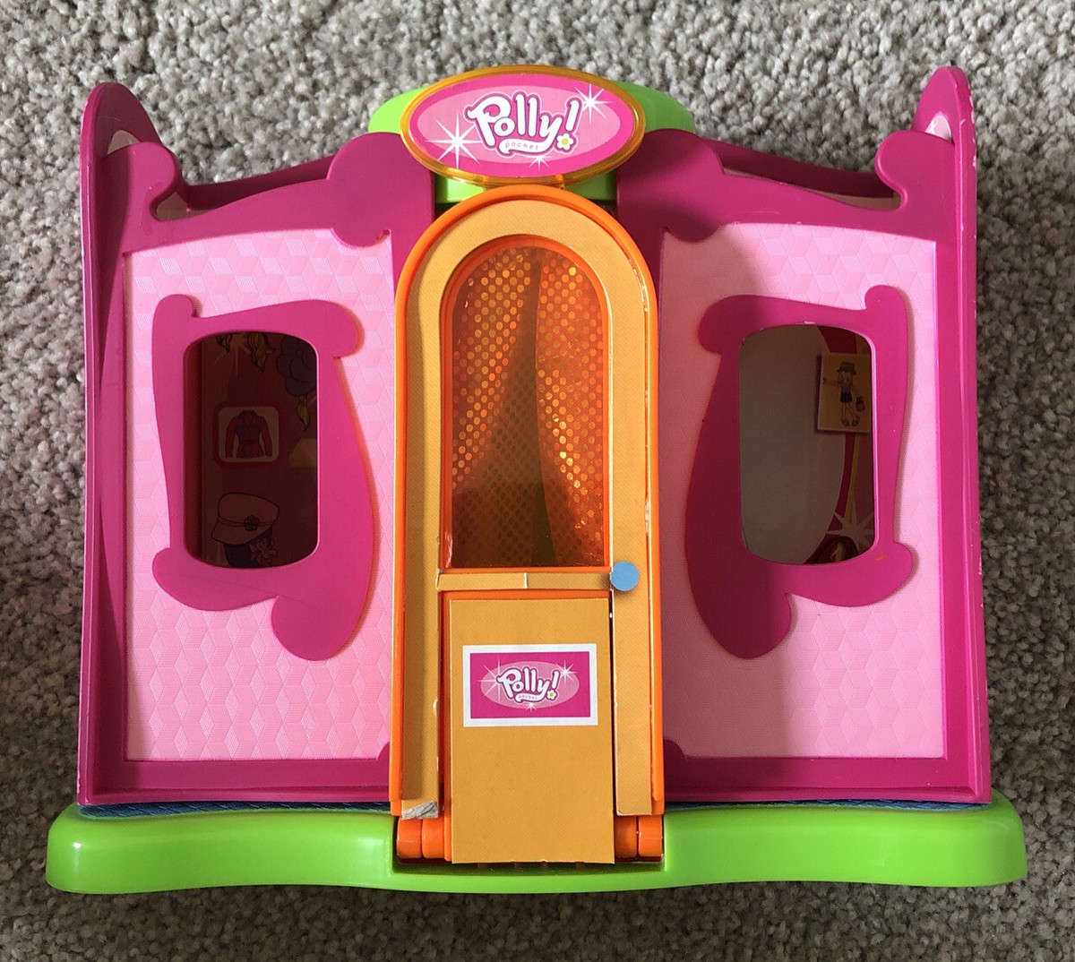 Polly Pocket Fashion Show Runway Playset by Origin Products 2004 Pink Orange