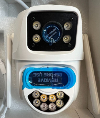 Drahtlose WIFI Außen Dual Objektiv Kamera Heimsicherheit Smart Wasserdicht HD CCTV
