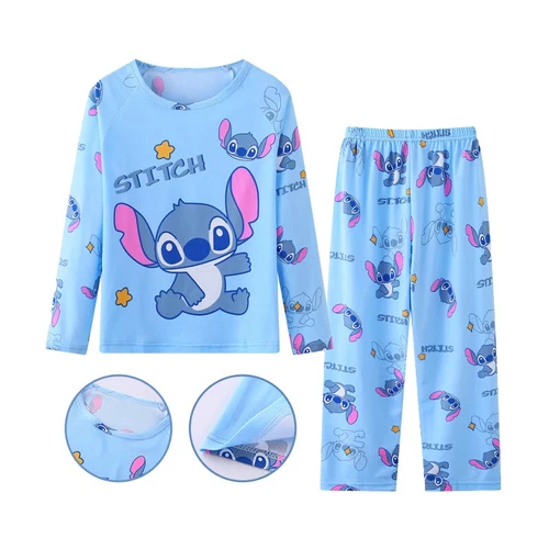 2pcs/set lilo Stitch Pyjamas Sets Kid Home Wear Travel Casual Sleepwear Suit - Picture 14 of 27