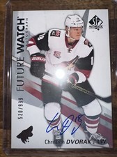2016-17 CHRISTIAN DVORAK SP AUTHENTIC FUTURE WATCH AUTOGRAPH /999 ON CARD AUTO