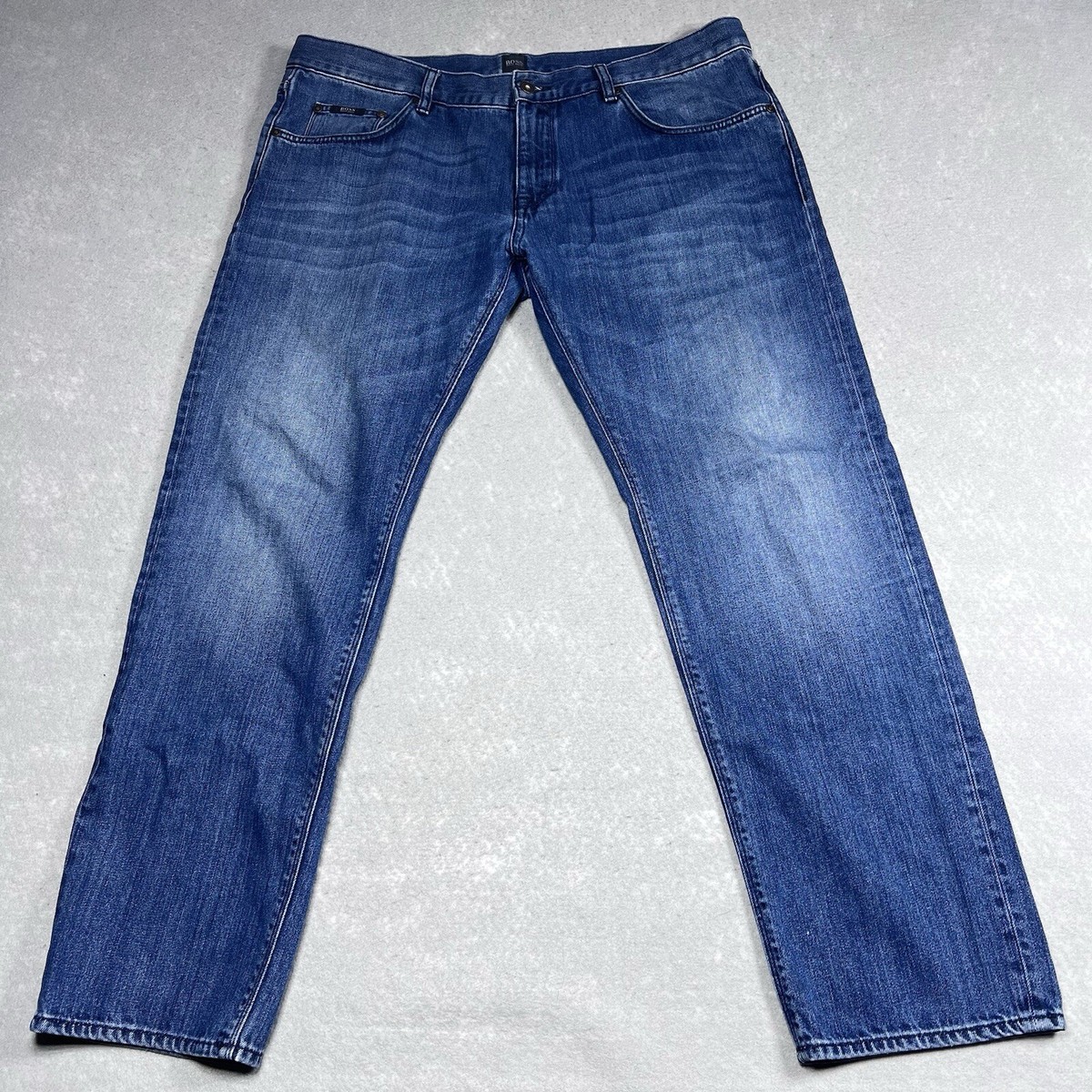 Boss Hugo Boss Jeans Mens Size 38 Blue Regular Fit Straight Leg Pockets