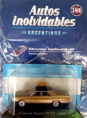 Voiture Miniature Chrysler Valiant IV 1966 Échelle 1:43 - Édition Limitée Argentinienne + Magazine