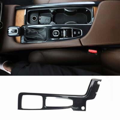 Fit For Volvo S90 2016-2020  Carbon Fiber Central Console Gear Shift Frame Cover