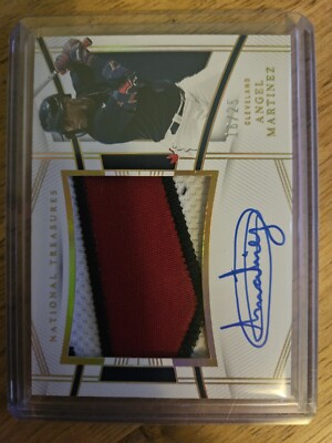 2023 Panini National Treasures Angel Martinez Triple Color Patch Auto #16/25 CLV