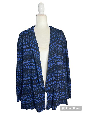 NWT Sejour Blue Mazarine Jersey Blazer size 3X Ret. $98
