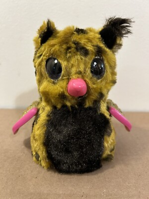 Hatchimals Rare Golden Lynx Owl Sparkly Wings works Sings Rotates