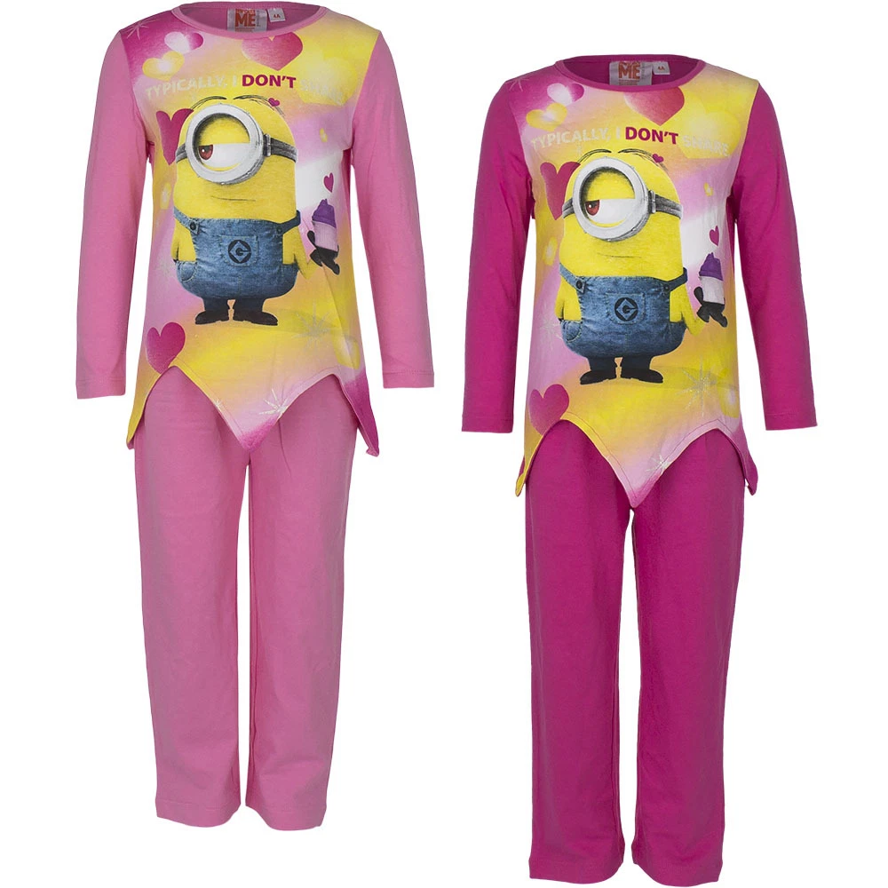 INTIMO Pigiama Kigurumi Minions Stuart E Kevin - Tuta Intera In Pile Morbido, Ricamata, Con Tasche, Per Bambini