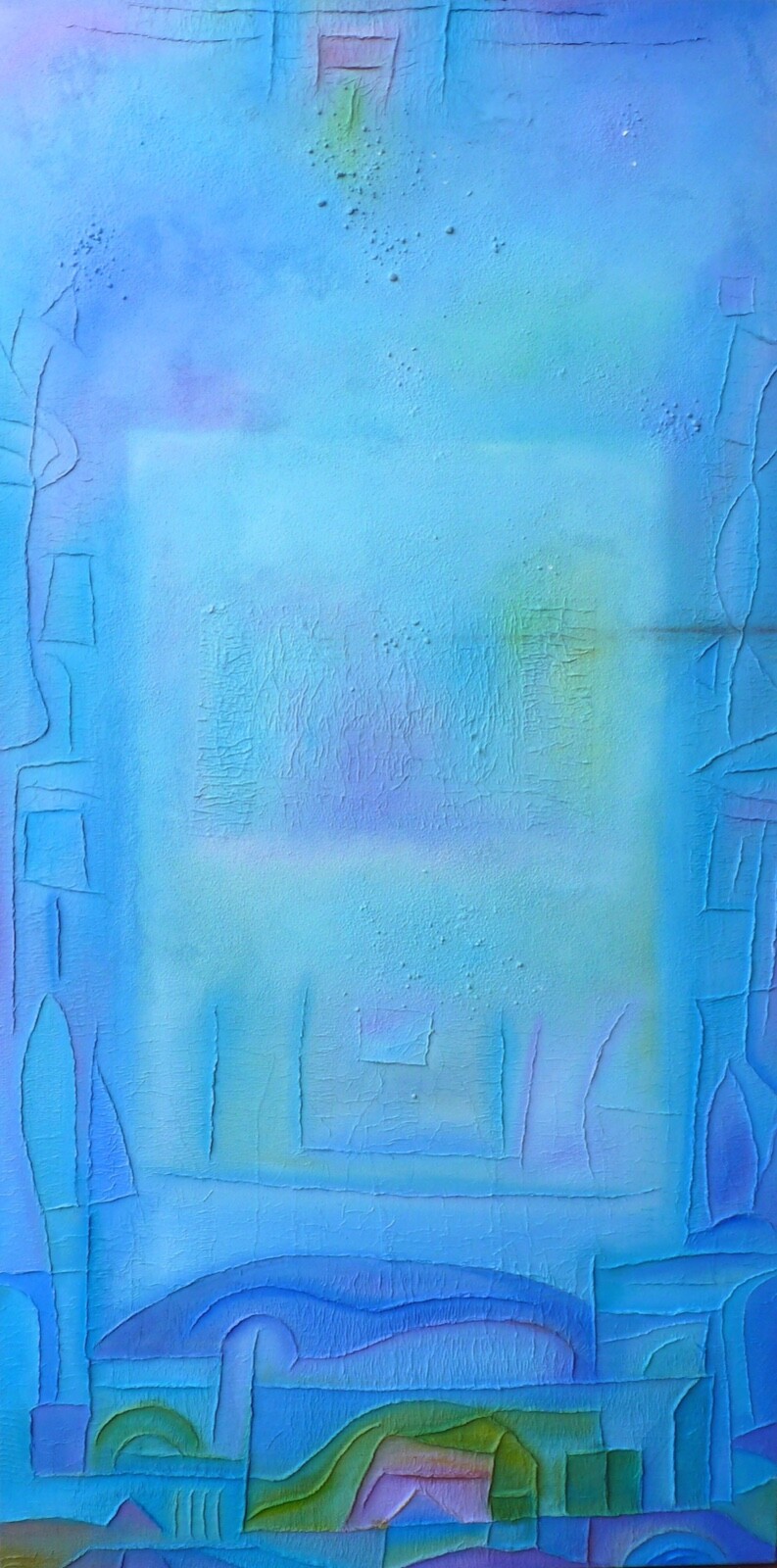 CARLO BAZZONI-“Trasparente come l'aria pura” OPERA UNICA su tela cm 120x60x4