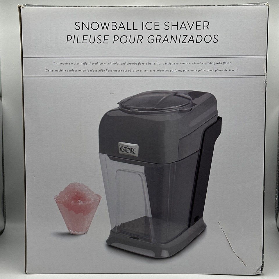 WestBend Professional Snowball Ice Shaver, Removable Ice Drum, Williams