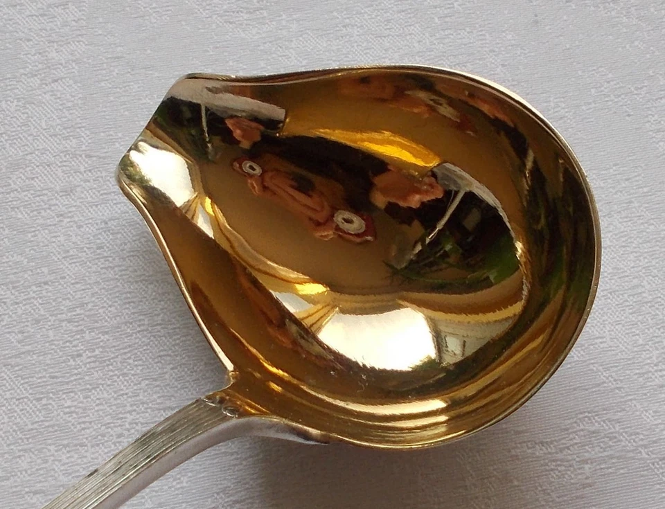 *RAR* Fantástico cucharón de salsa estilo Imperio en 84 plata Rusia соусная ложка Ампир Foto 3 de 4