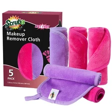 5 Makeup Remover Cloths Microfiber Cleaning Cloth for All Types of Skin Reusable