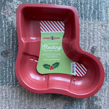 NordicWare Nonstick Red Santa Stocking Baking...