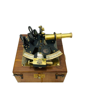 Sextant Marine En Laiton – Reproduction Vintage, Fonctionnel, Collection