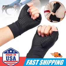 Copper Infused Compression Arthritis Gloves Carpal Tunnel Joint Pain Circulation