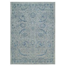 10' x 14' Fine Jacquard Wool and Plant Based Silk Hand Loomed Gray Rug R63508