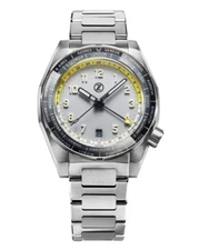 New Zelos Thresher 41mm  Chalk Grey GMT 200m Ti Watch - DEALER & WARRANTY
